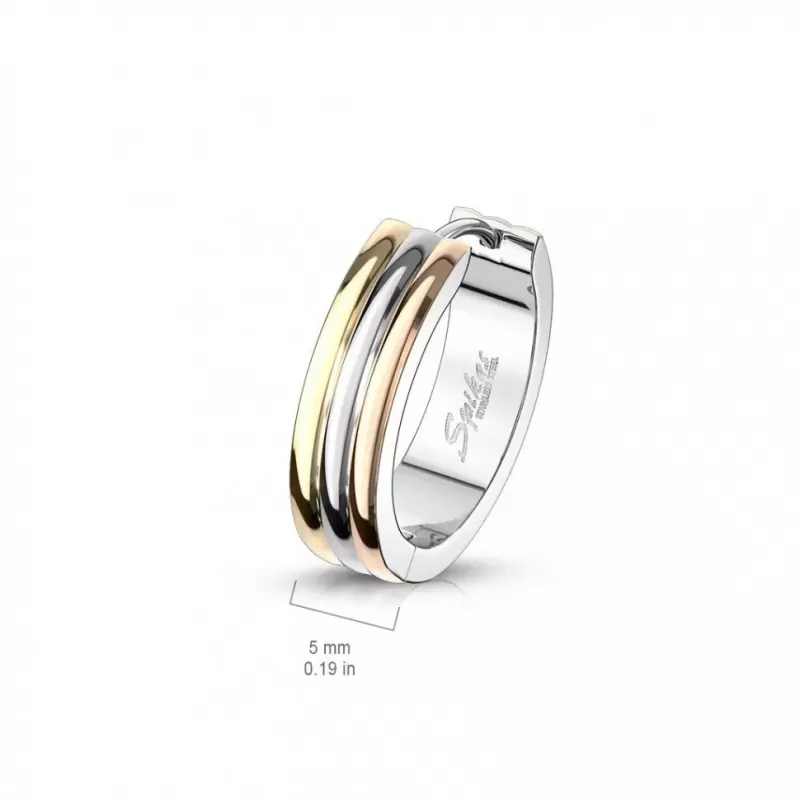 Овальные женские серьги из стали Spikes SE3521 с покрытием