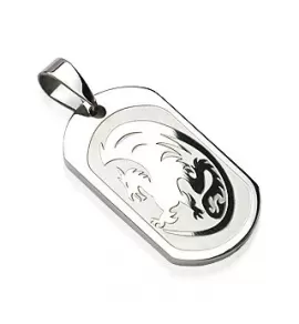 Мужской кулон жетон TATIC SSP-7263 с драконом