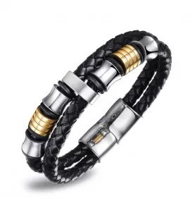 Кожаный браслет мужской Everiot SP-XP-0158 с магнитным замком