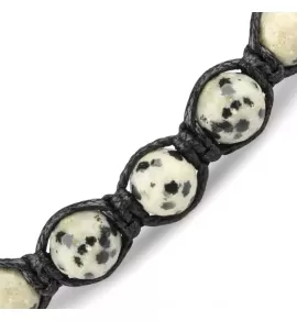 Браслет Шамбала из далматиновой яшмы и лавового камня Everiot Select LNS-2219
