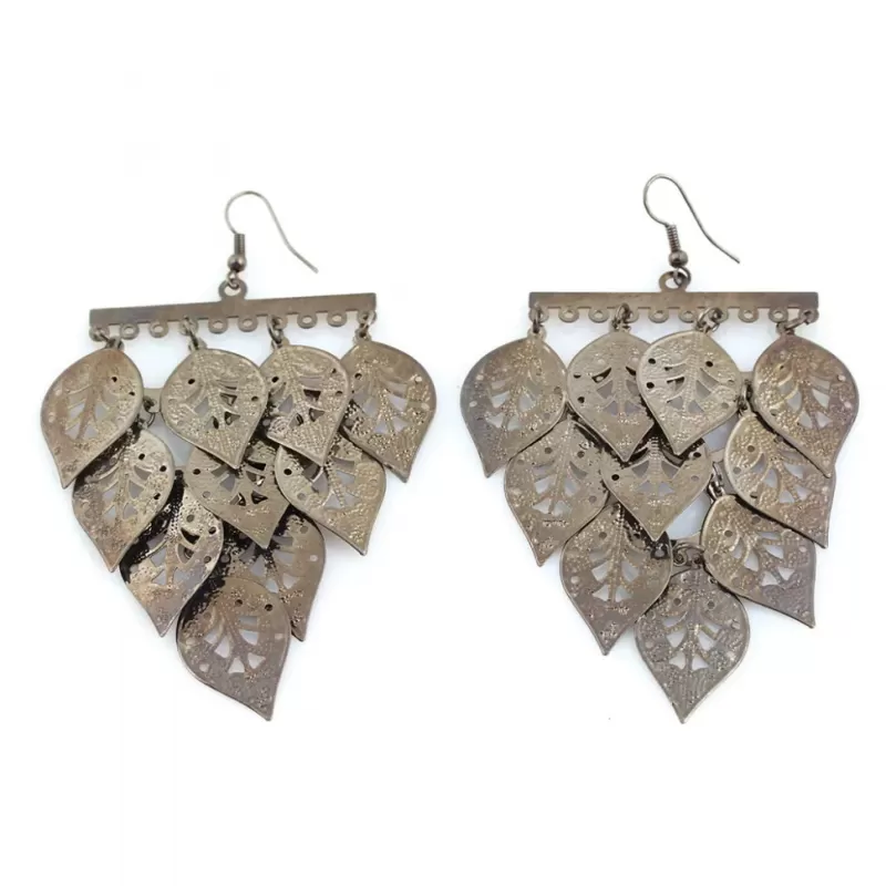 Серьги Indigo ING-RR-109 со звенящими листочками