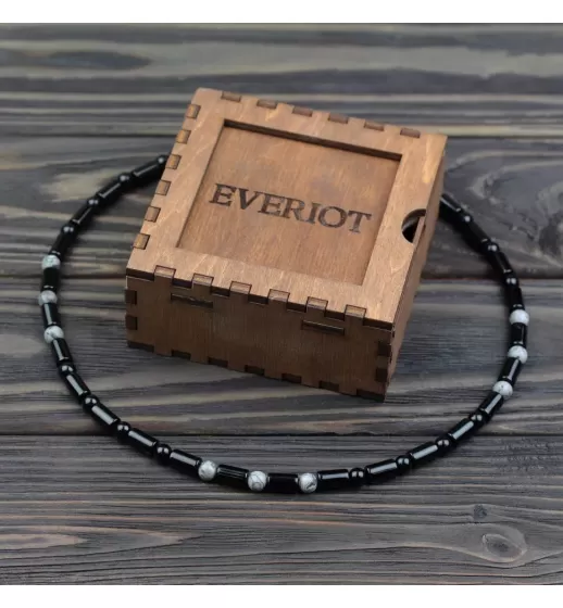 Мужской чокер Everiot Select LNS-3001 из натурального агата и яшмы