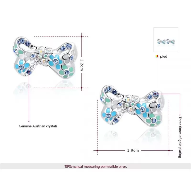 Серьги ROZI RR-02300A в форме бантиков