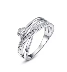 Кольцо ROZI RG-91225A с прозрачными кристаллами