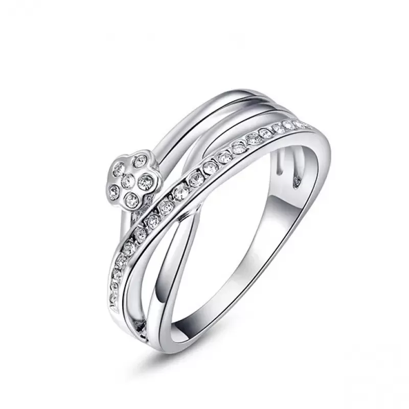 Кольцо ROZI RG-91225A с прозрачными кристаллами