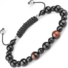 Браслет Шамбала Everiot Select LNS-3002 из агата и камня бычий глаз