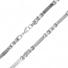 Мужская стальная цепочка с меандром Everiot SN-ZS-140004 без покрытия