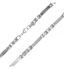 Мужская стальная цепочка с меандром Everiot SN-ZS-140004 без покрытия