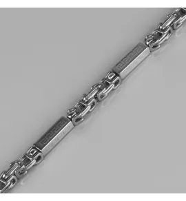 Мужская стальная цепочка с меандром Everiot SN-ZS-140004 без покрытия