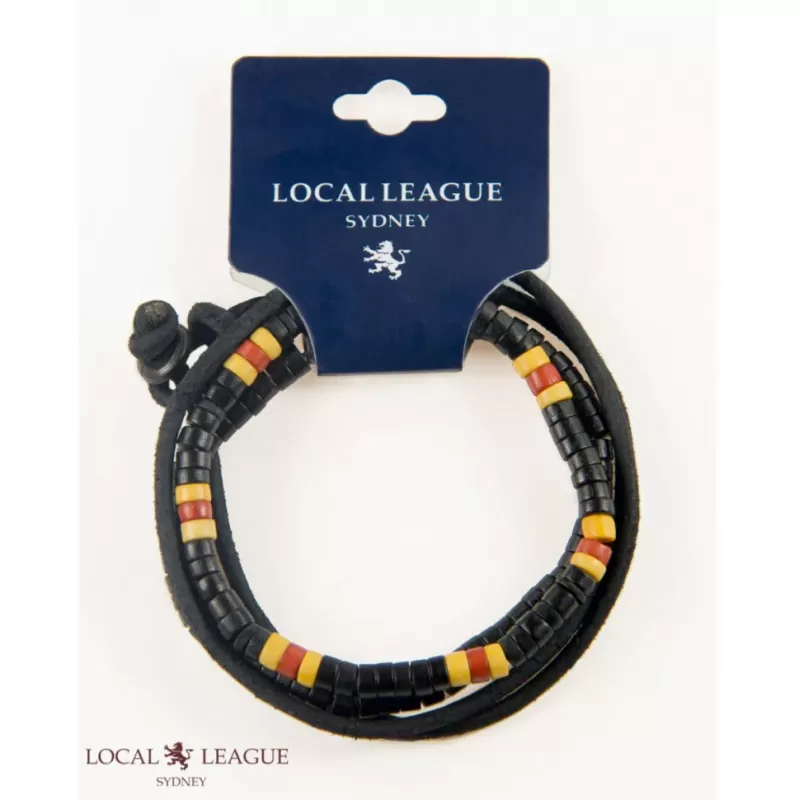 Набор мужских браслетов из кожи и дерева Local League CS-LBM21 в спортивном стиле
