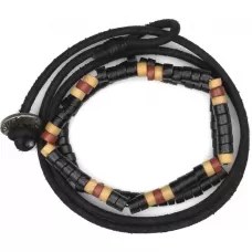 Набор мужских браслетов из кожи и дерева Local League CS-LBM21 в спортивном стиле