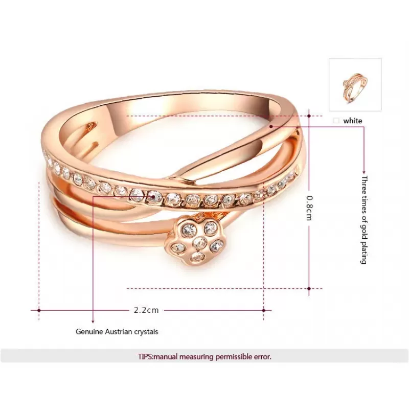 Кольцо ROZI RG-91225B с прозрачными кристаллами