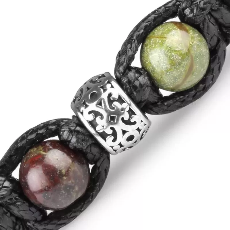 Браслет Шамбала из яшмы Everiot Select LNS-2220 с шармом