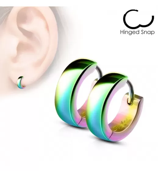Маленькие серьги-кольца из стали TATIC --WB-SE2002/SE2003 толщиной 2,4 мм и 4 мм