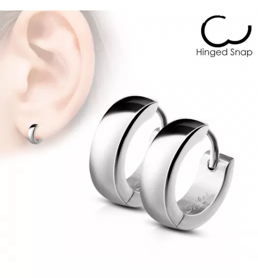 Маленькие серьги-кольца из стали TATIC --WB-SE2002/SE2003 толщиной 2,4 мм и 4 мм