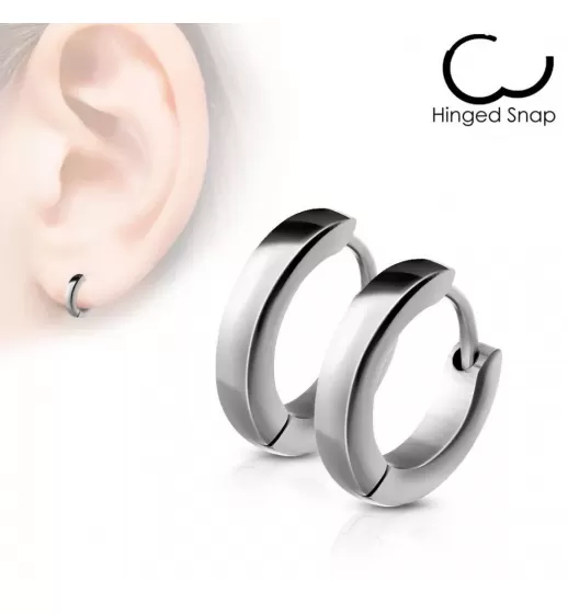Маленькие серьги-кольца из стали TATIC --WB-SE2002/SE2003 толщиной 2,4 мм и 4 мм