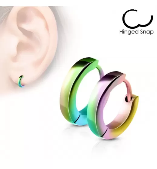 Маленькие серьги-кольца из стали TATIC --WB-SE2002/SE2003 толщиной 2,4 мм и 4 мм
