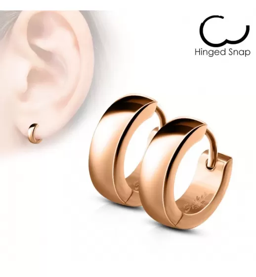 Маленькие серьги-кольца из стали TATIC --WB-SE2002/SE2003 толщиной 2,4 мм и 4 мм