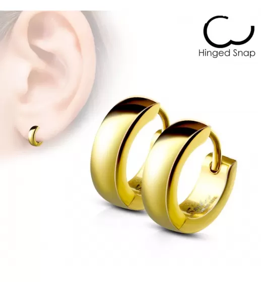 Маленькие серьги-кольца из стали TATIC --WB-SE2002/SE2003 толщиной 2,4 мм и 4 мм