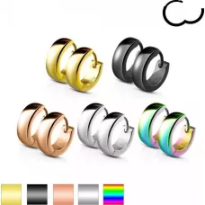 Маленькие серьги-кольца из стали TATIC --WB-SE2002/SE2003 толщиной 2,4 мм и 4 мм