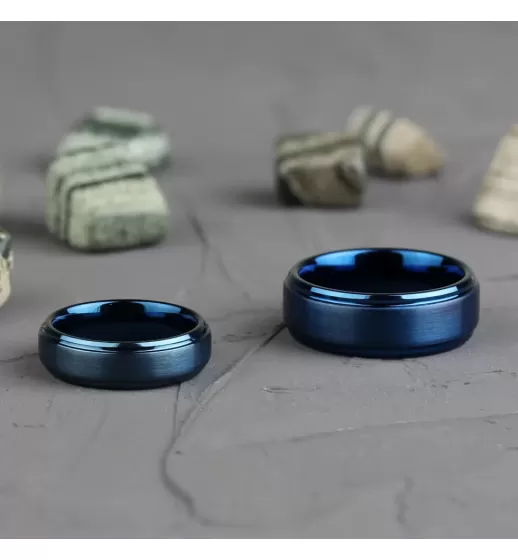 Синее кольцо из вольфрама INFY R-TG-0022