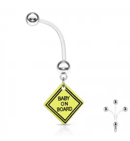 Пирсинг пупка банан PiercedFish NPG-1005 для беременных