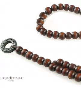 Мужские бусы с кулоном Local League CS-LNM18BR из дерева