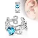Кафф (клипса) на хрящ уха, хеликс TATIC EC14616 с фианитом и родиевым покрытием