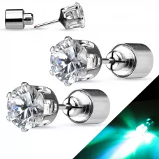 Серьги-гвоздики TATIC SEBKR-C с фианитом светящиеся