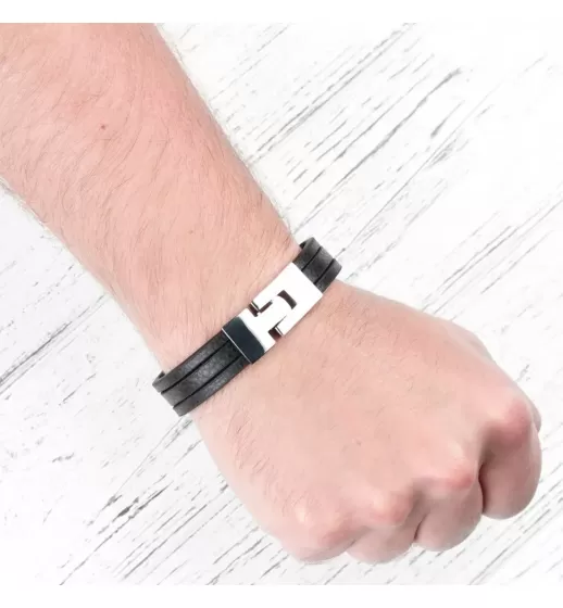 Кожаный мужской браслет Everiot BC-MJ-1593