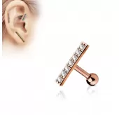 Серьга из стали "Палочка 12 мм" PiercedFish JA16694, микроштанга для пирсинга хряща уха, хеликса