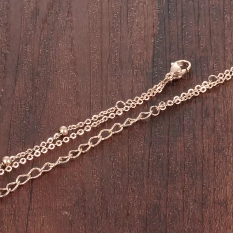 Браслет анклет на ногу Everiot SA-XP-15322 цепочка из стали с подвеской цветком