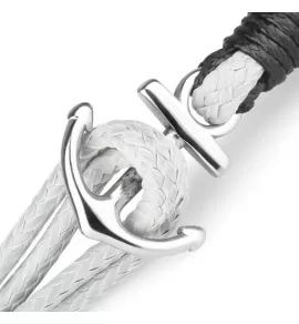 Плетеный браслет-намотка в два оборота Everiot Select LNS-2287 с морским якорем