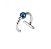 Серьга для имитации пирсинга хряща уха, хеликса PiercedFish RFX1-14104 из стали с титановой вставкой
