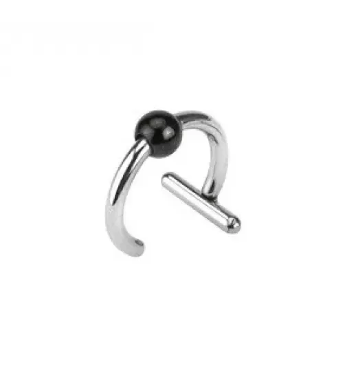 Серьга для имитации пирсинга хряща уха, хеликса PiercedFish RFX1-14104 из стали с титановой вставкой