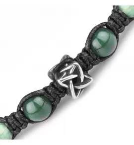 Браслет Шамбала Everiot Select LNS-0285 из агата с кельтским узлом