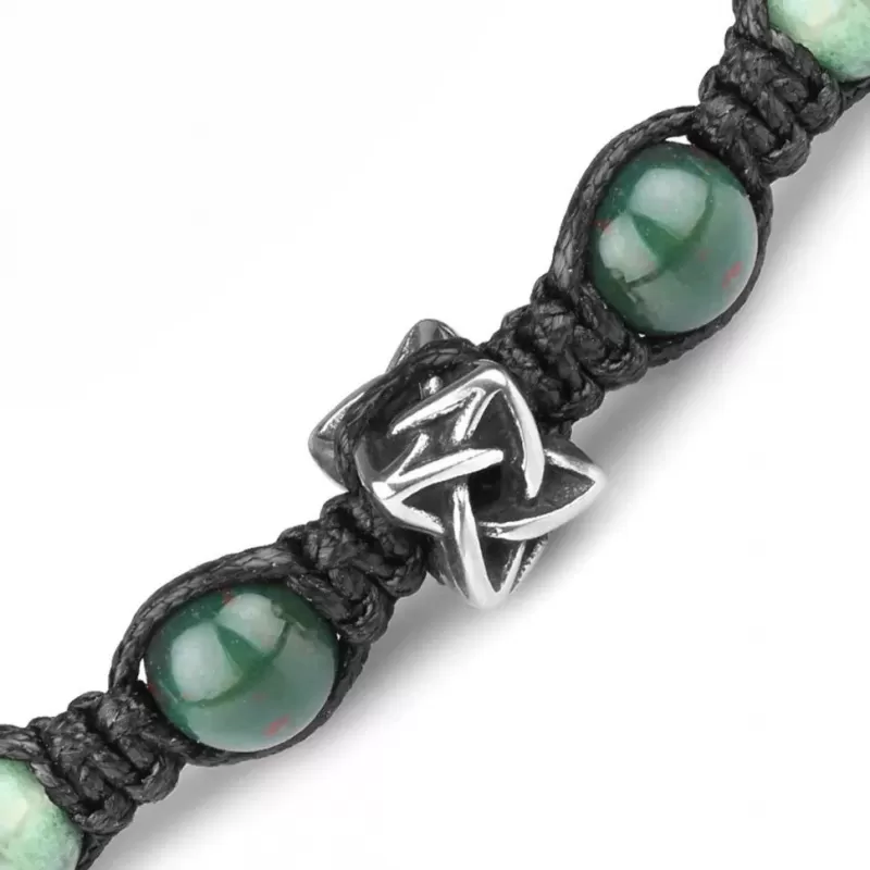 Браслет Шамбала Everiot Select LNS-0285 из агата с кельтским узлом