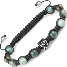 Браслет Шамбала Everiot Select LNS-0285 из агата с кельтским узлом