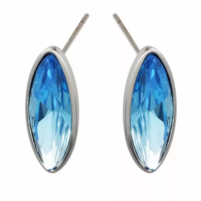 Серьги-гвоздики Everiot AAB-430ESS Лазурный берег