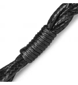 Плетеный браслет в два оборота Everiot Select LNS-2243 из вощеного шнура