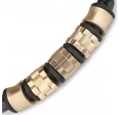 Плетеный мужской браслет из экокожи TATIC SLQ-1010R черный