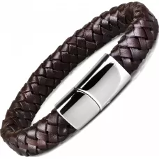 Кожаный мужской браслет Everiot BC-MJ-1596 плетеный
