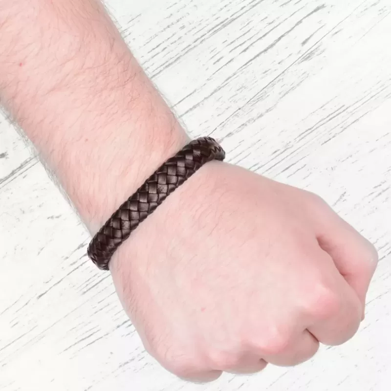 Кожаный мужской браслет Everiot BC-MJ-1596 плетеный