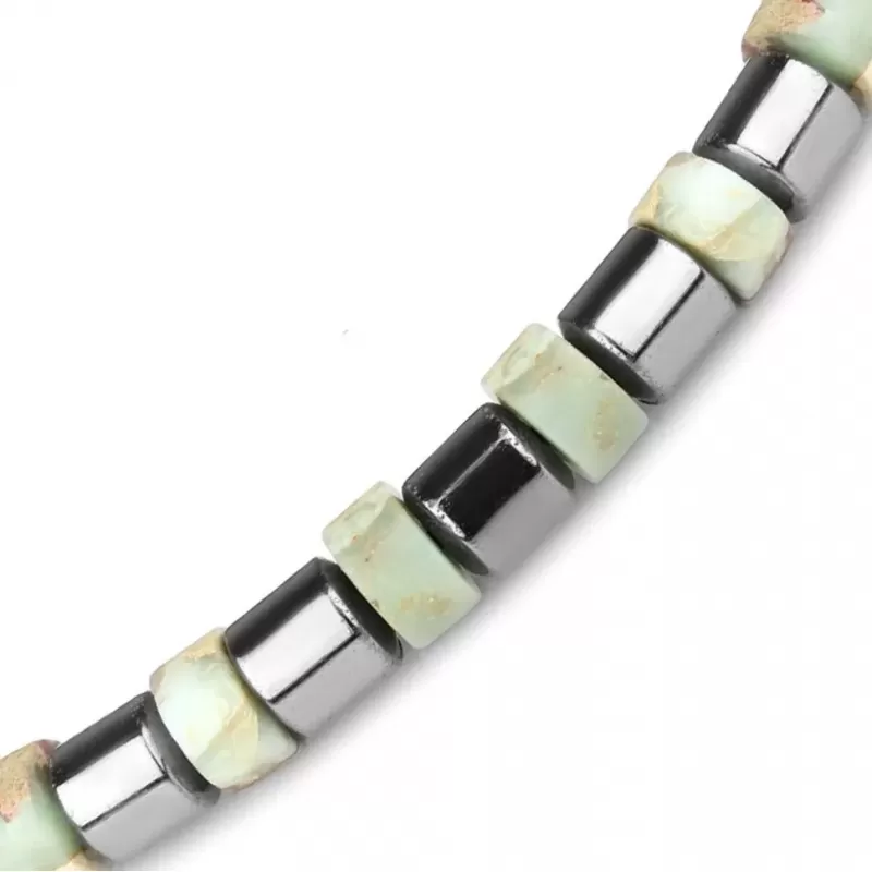 Браслет Шамбала Everiot Select LNS-0286 из натурального гематита и змеевика