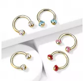 Циркуляр (подкова) PiercedFish HS34G серьга для септума, хеликса, трагуса, брови, губы, пупка, сосков, пирсинга смайл