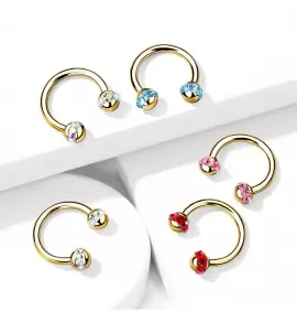 Циркуляр (подкова) PiercedFish HS34G серьга для септума, хеликса, трагуса, брови, губы, пупка, сосков, пирсинга смайл