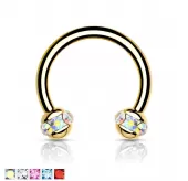 Циркуляр (подкова) PiercedFish HS34G серьга для септума, хеликса, трагуса, брови, губы, пупка, сосков, пирсинга смайл