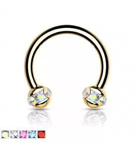 Циркуляр (подкова) PiercedFish HS34G серьга для септума, хеликса, трагуса, брови, губы, пупка, сосков, пирсинга смайл