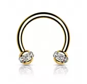 Циркуляр (подкова) PiercedFish HS34G серьга для септума, хеликса, трагуса, брови, губы, пупка, сосков, пирсинга смайл