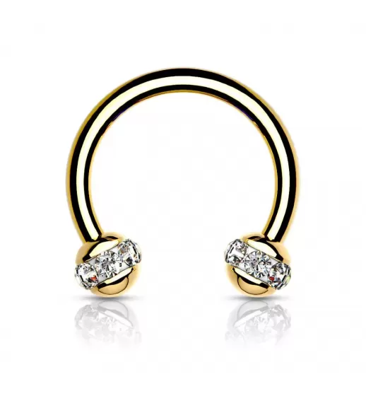 Циркуляр (подкова) PiercedFish HS34G серьга для септума, хеликса, трагуса, брови, губы, пупка, сосков, пирсинга смайл
